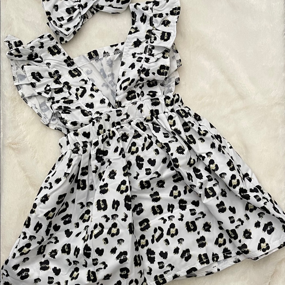 🖤🤍Black/White Animal Print Dress Toddler